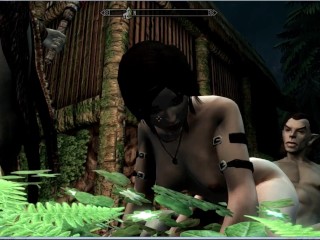 Lara Croft. Una Ragazza Famosa Viene Scopata Da un Fabbro e Da un Elfo | Skarim Porno