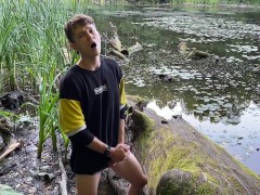 Naughty Teen Boy Jerking Off in Public Park , I Was Almost Caught ! / Big Dick / Cute / Fat Cock /