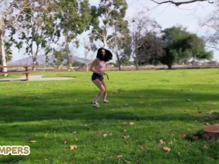 Lil humpers - Big-titted Milf, Lauren Phillips takes two out of control humper home