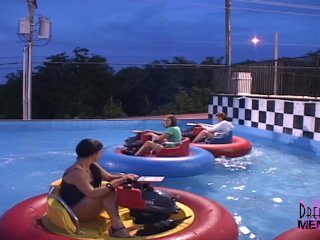 Flashing Topless Water Bumper Cars In The Ozarks