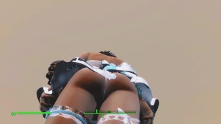 Erotic and sexy clothes of girls in the game fallout 4 | PC gameplay