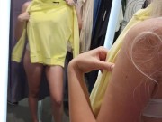 Preview 1 of Accidentally sucked a stranger in a fitting room.We were caught!