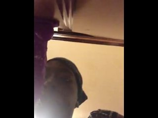 Dripping wet sloppy head on dildo