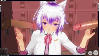 3D HENTAI Друзья заглянули ко мне в женскую раздевалку и жестко отымели