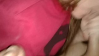 Cheating College Babe Gives Blowjob Outdoors on Balcony