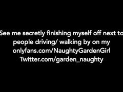 Driving naked and Masturbating