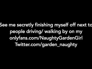 Driving naked and Masturbating