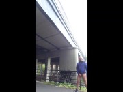 Preview 1 of 1ncandenza cums naked on a concrete overpass