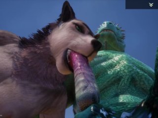 rule 34, khajiit, anthro, lusty argonian