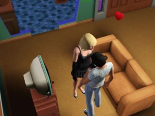 Bedroom pillow fight ends with girlfriends lesbian sex  pc gameplay