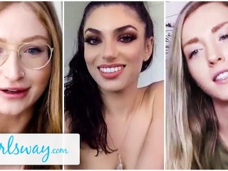 Girlsway Karla Kush Gets Comfortable while Playing Cards with her Friends on Remote