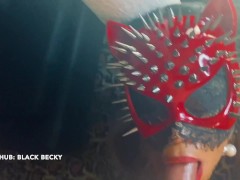 Daddy Ties Up Black Becky to a Pole