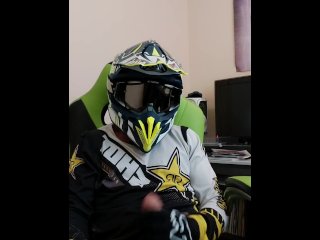 Wank Jerk off Cum in Mx Motocross Gear