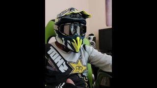 Wank Jerk off Cum in Mx Motocross Gear