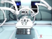 Preview 2 of Sci-fi female android fucks an alien in the surgery room in the space station