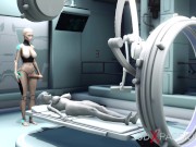 Preview 6 of Sci-fi female android fucks an alien in the surgery room in the space station