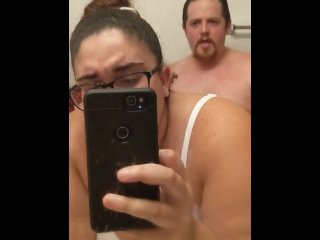 milf, vertical video, bathroom fuck, amateur