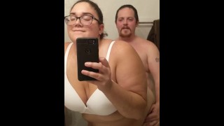 Wife fucks hubby in bathroom 