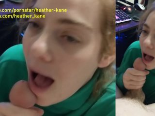 blowjob, college boy, amateur bj, Heather Kane