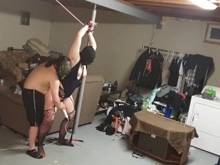 Teen Spanked, Tied Up, Multiple Orgasm in Basement
