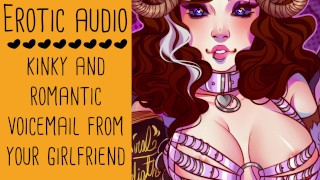 Kinky e mensagem de voz romântica deixada pela sua namorada | Áudio erótico do dia dos namorados (Lady Aurality)
