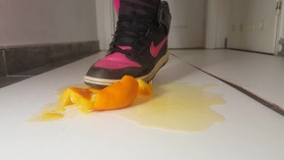 trampled fruit - orange