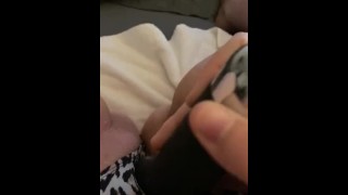 BBW uses vibrator to squirt in panties 