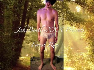 Hot Fit EMO JOCK TWINK Jake Bentley bounces his PENIS, runs NUDE in the forest and CUMS on his hand!