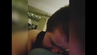 nonbinary sucks their thumb while humping their vibrator and begging for daddy's come