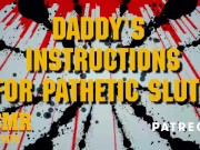 Preview 4 of Daddy's Masturbation Instructions for Pathetic Sluts - Dirty Audio