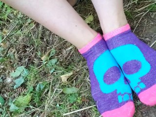 small tits, petite, girl feet, sweaty socks