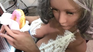 Sweden Demands I Give Her More Frosting! - Oral - Cum On Food - Donut