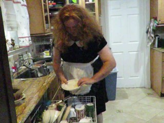 Sissy Slave does Dishes per Mistress Victorias' Order