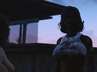 молодая чернокожая, babe, fallout 4, fallout 4 nude mod