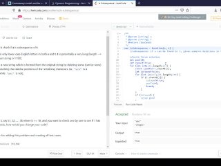 Check is Subsequence? (Code With_Me LIVE Javascript) By_Chinese Man