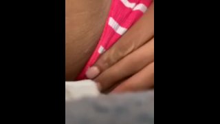 Petite girl fingers tight pussy
