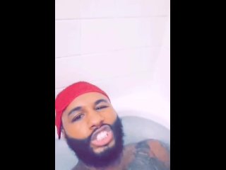 Soaking after a quick workout!! 
