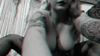 性感复古 Pin up 女孩滑稽脱衣舞和吮吸和性交，直到她射精无声电影风格