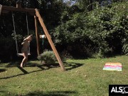 Preview 2 of Hannah Hays Hops Off Her Swing to Masturbate