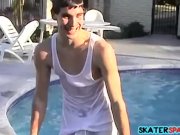Preview 3 of Four dudes get wet in a pool before having group spank