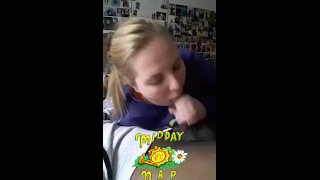While Her Roommates Are Knocking On The Door She Is Sucking Me Up
