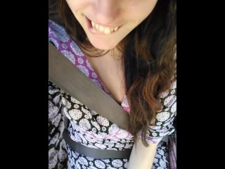 vertical video, car ride, cute dress, exclusive
