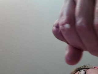 Masturbation (Undershot View) with CUMSHOT