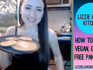 lizzie loves kitchen, kink, vegan girl, kitchen