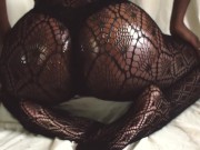 Preview 3 of Rubbing OIL all over my FISHNET covered ASS for the AESTHETIC