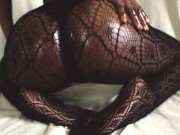 Preview 5 of Rubbing OIL all over my FISHNET covered ASS for the AESTHETIC