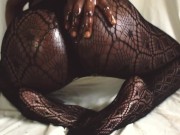 Preview 6 of Rubbing OIL all over my FISHNET covered ASS for the AESTHETIC