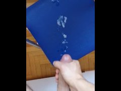 Huge cumshot on the chair for my gf