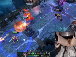 I'M BACK! Gamer GirlPlaying Naked in_Bed League_of Legends #20 Luna