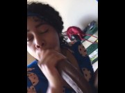 Preview 3 of Ghetto Teen Smiles As Cum Drip Down Her Face